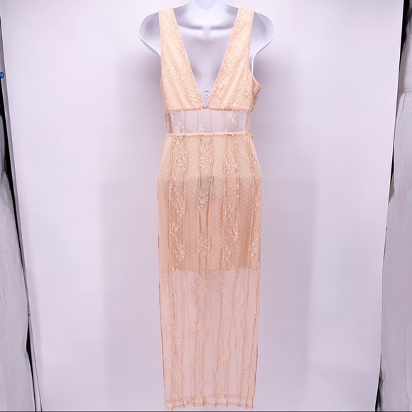 NEW NBD Libra Midi Dress in Nude Pink Sz XS - Picture 8 of 12